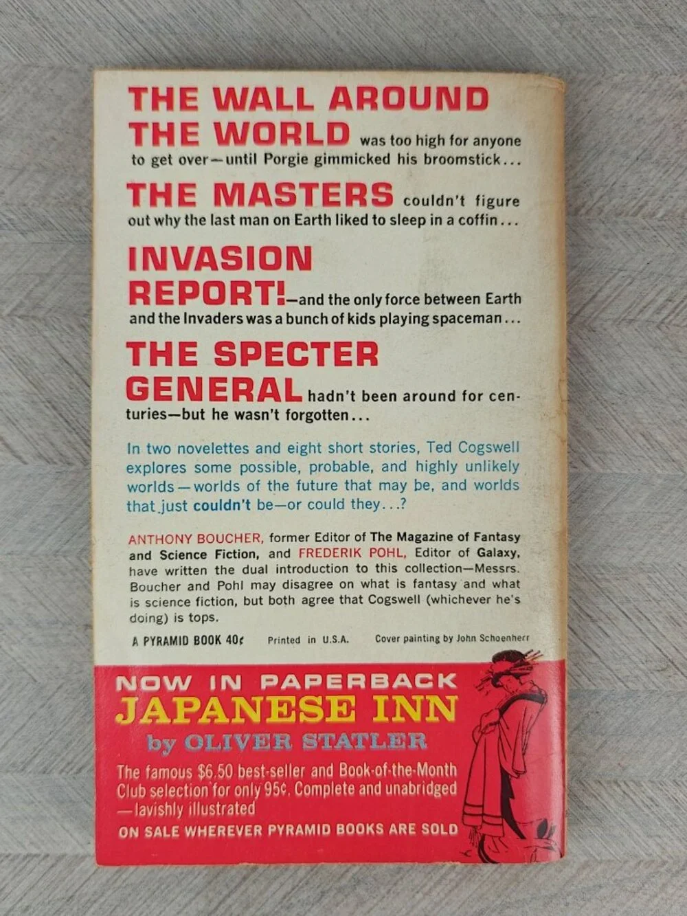 The Wall Around The World Theodore R. Cogswell Paperback 1962 Science Fiction
